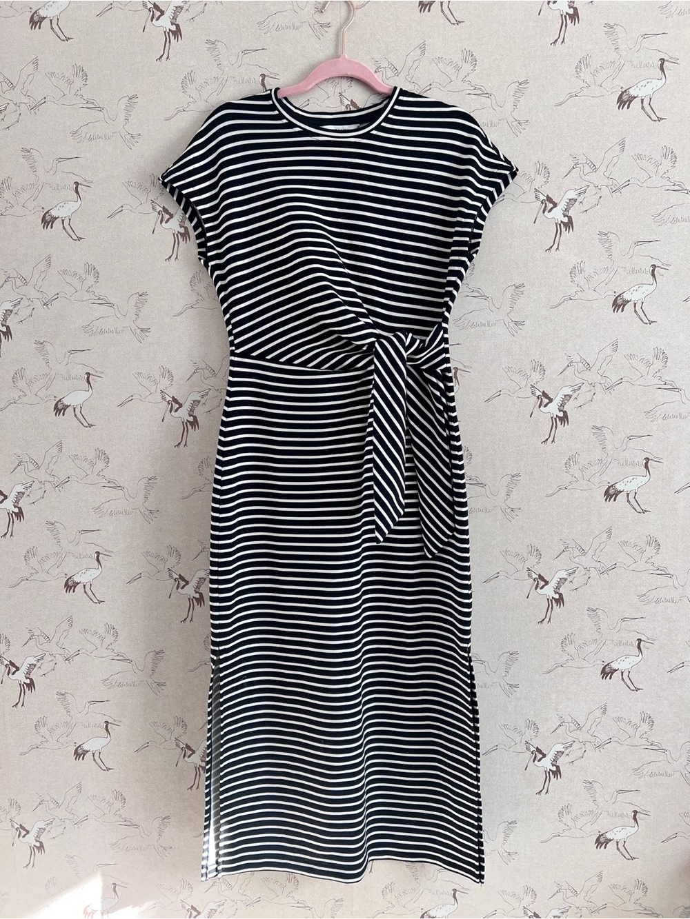 SPANX air essentials striped waist tie midi dress - Picture 3 of 7